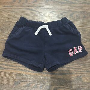 GAP Blue and White Athletic Shorts with Elastic Waistband